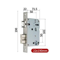 5050 잠금 바디 메탈 스테인레스 스틸 전자 장붓 구멍 Tuya 얼굴 인식 지문 스마트 도어 장치, 22X190MM