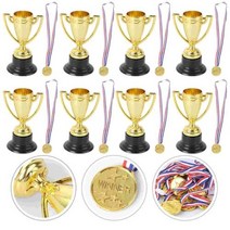 12/24pcs 미니 컵 트로피와 상 메달 작은 선물 장난감 학생 스포츠 + 1, 01 24pcs