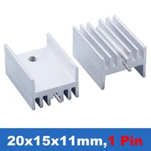 ps5ssd방열판 알루미늄 방열판 TO-220 Mosfet TO 220 쿨러 라디에이터 MOS lm317l7805 L7812 L78XX 트랜지, 한개옵션1, 08 20x15x11mm-1pin