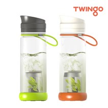 트윙고 오토 티메이커 텀블러 차보틀 티물병 500ml, 그린