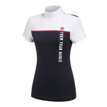 *본사직영* [와이드앵글] 여성 VA 컬러블럭 하이넥 티셔츠 L WWM21294N4