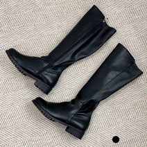(225-265)빅사이즈 롱 워커 부츠 뒷스판 기모안감 캐주얼 부츠 3.5cm