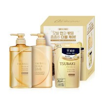 츠바키 프리미엄 볼륨 & 리페어 샴푸 490ml+컨디셔너 490ml+샴푸리필 330ml