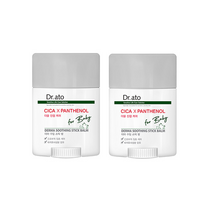 닥터아토 DR.ato 더마 derma 수딩 유아 스틱밤 17.5g 2입+비니거샴푸 40ml 2입 + 클랜징티슈 20매 2입_EB07