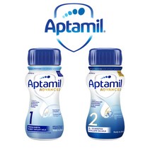 영국 압타밀 어드밴스(프로푸트라) 액상분유 1 2 단계 2 X 200 ml / 잇시 3-in-1 호환 니플, 1단계, 2개, 200ml