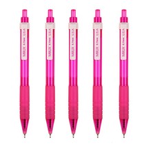 밀룩스 니들 0.7mm 검정심볼펜, 1개입, 분홍색