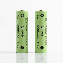 2000mAh 니켈수소 AA 충전지 2p NI-MH 충전배터리, 1개, 1개