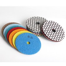 연마 다이아몬드 건식 패드 4 인치 100mm 유연한 화강암 석재 콘크리트 대리석 샌딩 디스크 연삭 및 청소, 03 200_01 4 inch