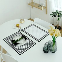 일회용 종이식탁매트 10P세트 모노화이트 엘라다이닝, 옵션선택, 모노화이트 A