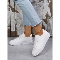 여성 미니멀리스트 알파벳 패치 앞 스트랩 보드화