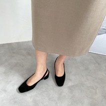 어바웃슈 웨시 스웨이드 미들힐 슬링백