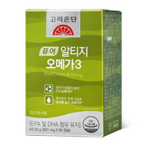 고려은단 퓨어 알티지 rTG 오메가3 60캡슐, 10개