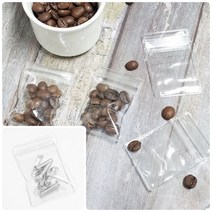 위월천 PVC 지퍼백 4X6CM 미니지퍼백 원두봉투 두꺼운지퍼백