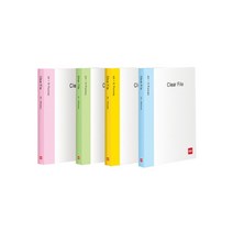 투명클리어화일 10매 녹색 OfficeDEPOT 파일제작 스프링 바인더 포켓
