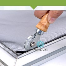 방충마무리 고무실링기 원목 손잡이 방충망 씰링롤러