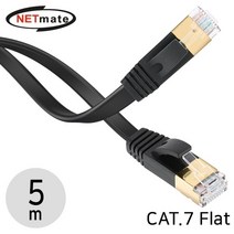 [강원전자] NETmate CAT.7 STP 다이렉트 FLAT 케이블 5M [NMC-UF750S], 본상품
