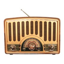 하이앤드 오디오 스피커 레트로 향수 라디오 무선 블루투스 스피커 카드 데스크탑 FM 중파 고급 220V/110V, 01 SILVER