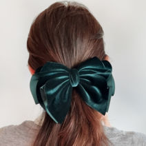 쥬디 벨벳 왕 리본 헤어핀