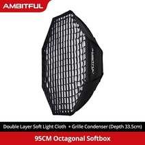 소프트박스 젬볼 미니 스튜디오 촬영 AMBITFUL 직사각형 팔각형 벌집 그리드 보웬스 플래시 소프트박스용 60x90cm 22x90cm 30x120cm 35x1, [02] for Profoto Mount, [05] FW95