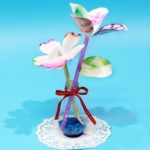 ForU670 크로마토그래피꽃 전구모양꽃병 인세트 엄마표과학교재 과학놀이 과학실험키트, 상세페이지 참조