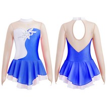 피겨연습복 피겨 스케이트 복 드레스 의상 키즈 틴 피겨 아이스 롤러 스케이트 드레스 발레 TulleDance 착, 06 Royal Blue 1_04 12