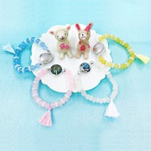 레알 스톤 모기퇴치 및 향수 팔찌 만들기- 1인세트 초등학교 미술 놀이 교구 돌봄교실 DIY 키트, 화이트