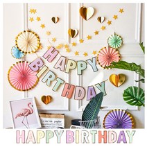 홈파티 파티장식 테이블데코 포토존 셀프파티 식기세트 테이블장식 파티풍선 파티접시 테이블메트 고깔풍선, 1개, 마카롱 생일파티가랜드