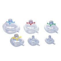 Canack 1pc 6pcs PVC 마취 마스크 성인과 를 일회용 Resuscitate 얼굴 6 크기, 6pcs Size0-5