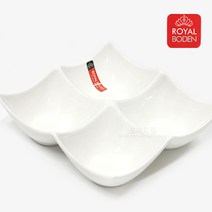 로얄보덴 사각4절 깊은 나눔접시 4칸접시 답례품, 상세페이지 참조