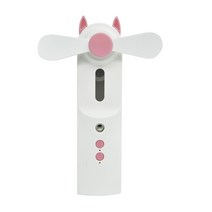 차박에어콘 캠핑용 이동식 가정용 야외에어콘휴대용 2 in 1 mini 팬 가습기 usb 충전식 핸드 헬드 팬 water spray mist fan face steamer air, 핑크 혼