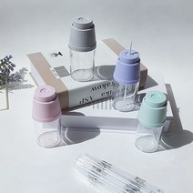 아가프라 요구르트빨대컵+빨대60p 흘림방지, NEW스위티(핑크+빨대60P)