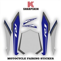 KSHARPSKIN 오토바이 스티커 방수 보호 페어링 반사 데칼 장식 필름 야마하 YZF R1 2015-2018, 01 270211