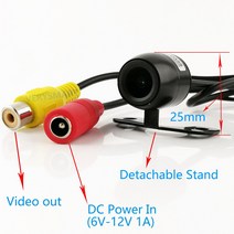 140 학위 와이드 앵글 CCTV 아날로그 카메라 12V 미니 전면/후면보기 이미지 방수 자동차, 01 NTSC_01 Front View