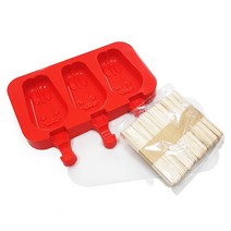 SL 실리콘 아이스바몰드 토끼 3구 스틱포함(토끼몰드)