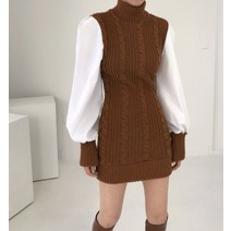 드레스허그 콜라보매치 니트 원피스 3color