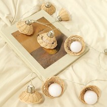 DIY 라탄공예키트 캠핑 알전구 라탄등갓 만들기
