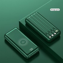 일체형 보조배터리 샤오미 보조배터리무선 충전 30000mAh 보조베터리 휴대용 디지털 디스플레이 외부 배터, 03 green_01 30000mAh, 03 green_01 30000mAh