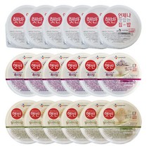 햇반 모음 3종 210g(햇반6 + 발아현미6 + 흑미6), 1세트