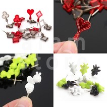 예쁜 압정 게시판 핀 메모지 고정 컬러 앞핀, _트럼프(18P)_