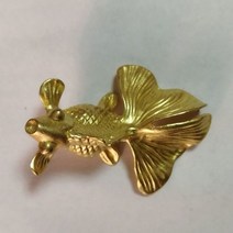 단단한 황동 동물 손잡이 골드 캐비닛 문 나비 조가비 달팽이 옷장 서랍 싱글 홀 Diy 가구 당김용, Goldfish