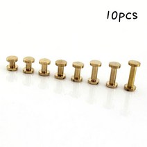 10pcs 솔리드 브래스 바인딩 시카고 나사 네일 스터드 리벳 사진 앨범 가죽 공예 벨트 지갑 패스너 10/8mm, 10 10x9