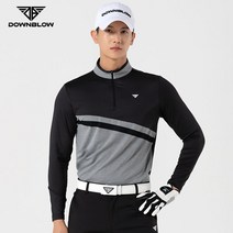 [도깨비샵] 남자골프웨어 반집업티셔츠 블랙