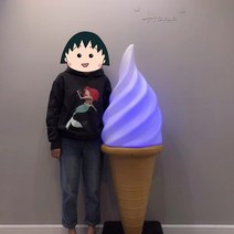 업소용 아이스크림 밀크티 대형 간판 조명 스탠드 여러가지색 1.5m, 1.5미터 신상-칠색변색-예비등