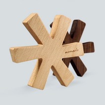 캠핑 원목 냄비받침대 나무 우드 휴대용 냄비받침, 네츄럴(N8210)