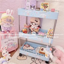 마이멜로디 시나모롤 산리오인형 애착인형 Kawaii Kt My Melody Cinnamoroll 만화 3 층 바퀴 랙 애니메이션 sanrio 소녀 심장 바닥 트롤리 스토리지 모바일, [01] three floors, [01] Cinnamoroll