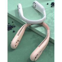 넥밴드 휴대용 목걸이선풍기 저소음 대용량 4000mAh, 화이트