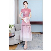 2022 중국어 드레스 qipao 클래식 여성 베트남어 전통 우아한 현대 aodai 저녁 파티 가운 동양의