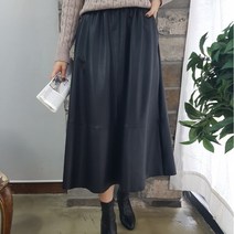 상상그이상 여성용 밑절개 롱스커트 허리밴딩 고급스런 소재 앞주름 플레어 편리한 주머니 코디하기 쉬운 시크한 고급원단 여성스러운 스커트 격식있는 코디추천