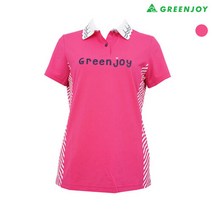 그린조이 여성 에리 변형 솔리드 반팔 티셔츠