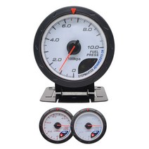 유면계 유량계 60mm 자동차 미터 부스트 수온 오일 온도 압력 타코미터 볼트 공기 연료 배기 가스 RPM 화, 10 Fuel Pressure Gauge
